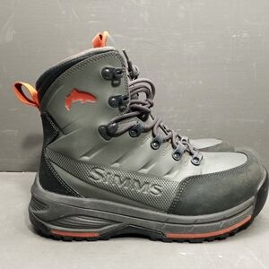 Simms Freestone Wading Boots Mens Size 9 Gray Fishing Hiking Trails